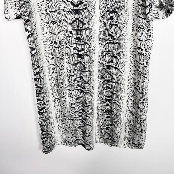 ASOS Fashion Union Womens S/M Gray Black Snakeprint Open Front Top Swim Coverup - Picture 4 of 10